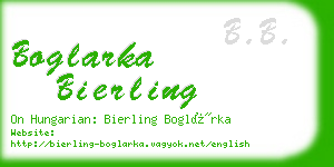 boglarka bierling business card